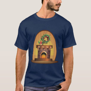 Camiseta Lareira de Natal