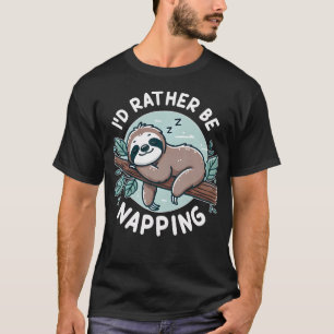 Camiseta Larga Citação Que Eu Preferencialmente Estar A Gua