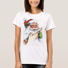 Camiseta Larga Feminina de Santa Face Watercolor