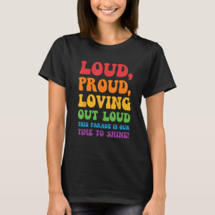 Camiseta Larga Orgulho E Amores LGBT-Fl De Parada De Gay
