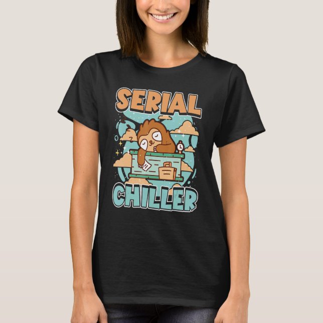 Camiseta Larga Serial Chiller Enche Sua Vida E Relaxa 1 (Frente)