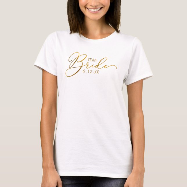 Camiseta Larga Team Bride | Camisas de Despedida d (Frente)