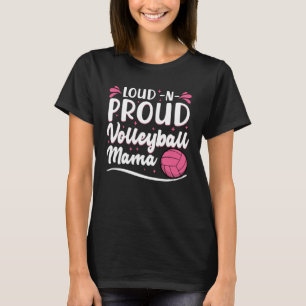 Camiseta Larga Voleibol Orgulhosa Mama de Voleibol