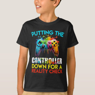 Camiseta Largando o Controle para uma Verificação da Realid