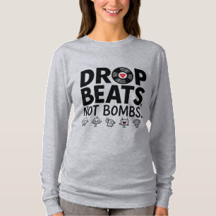 Camiseta Largas não batem bombas mascote
