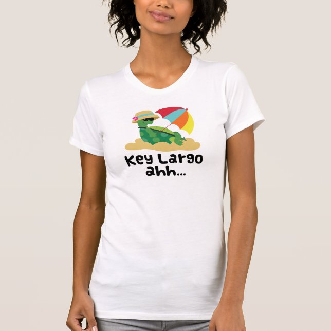 Camiseta Largo chave (tartaruga na praia) (Frente)