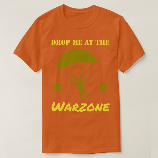 Camiseta Largue-Me No Jogo De Paraquedas Warzone (Frente do Design)