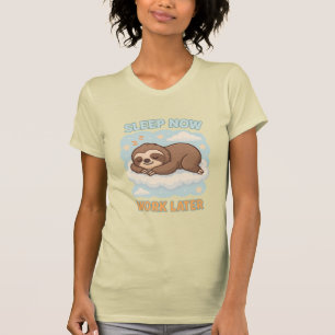 Camiseta Largura adormecida na nuvem com citação
