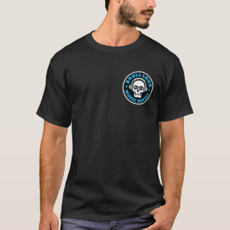 Camiseta Largura de crânio Negrito Logotipo Viciado em Músi