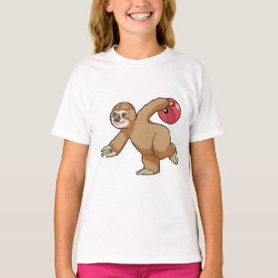 Camiseta Largura em Boliches com Bola de boliche
