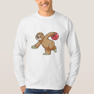Camiseta Largura em Boliches com Bola de boliche