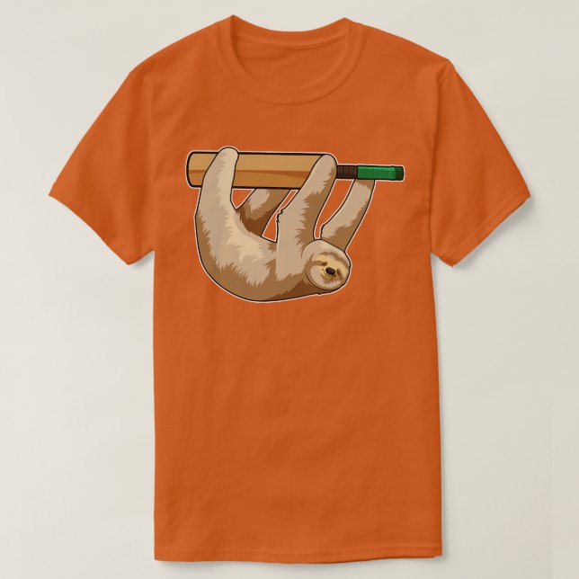 Camiseta Largura no Cricket com morcego de Cricket (Frente do Design)