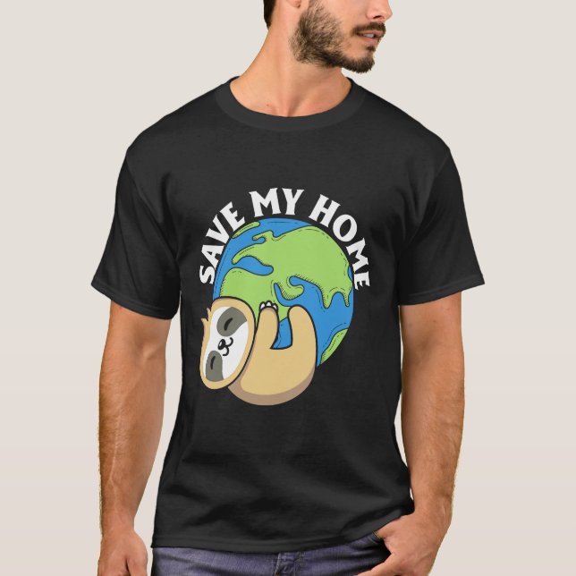 Camiseta Largura no Dia da Terra, Salve meu Ambiente Home P (Frente)