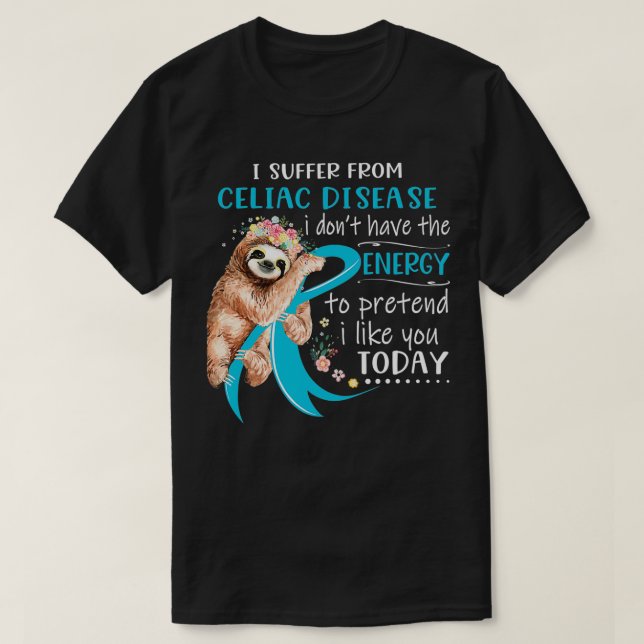Camiseta Largura Que Sofro De Doença Celiaca Não Tenho (Frente do Design)