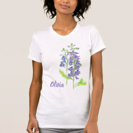 Camiseta Larkspur Watercolor T-Shirt
