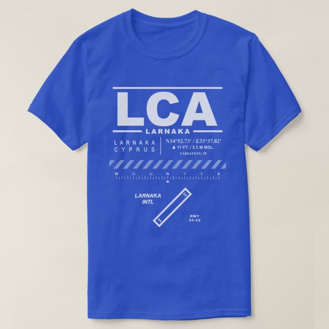 Camiseta Larnaka International Airport LCA T-Shirt (Frente do Design)