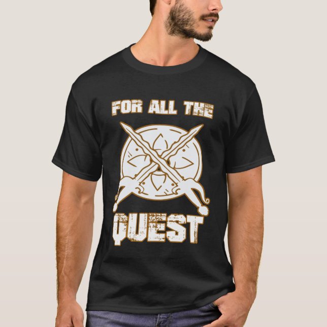 Camiseta Larping Events  For all the Quest (Frente)