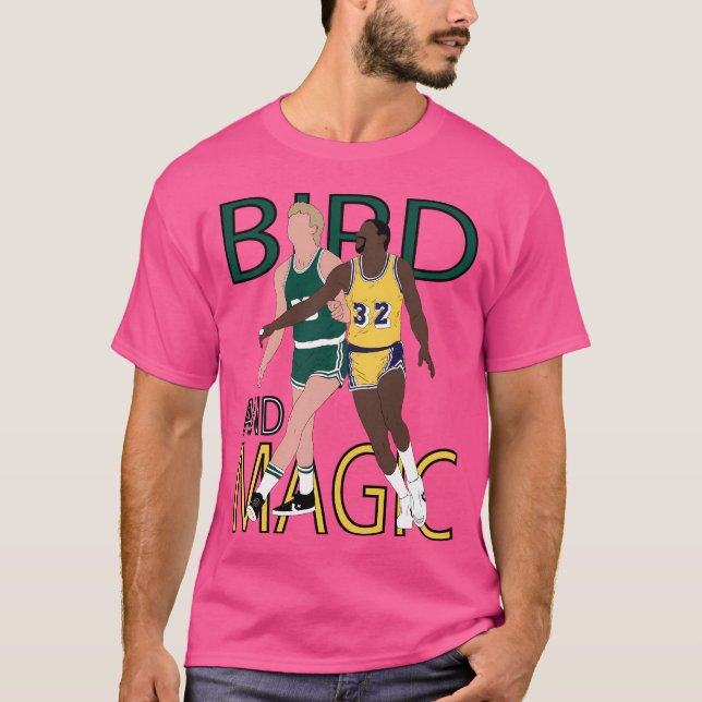 Camiseta Larry Bird E Magic Johnson (Frente)
