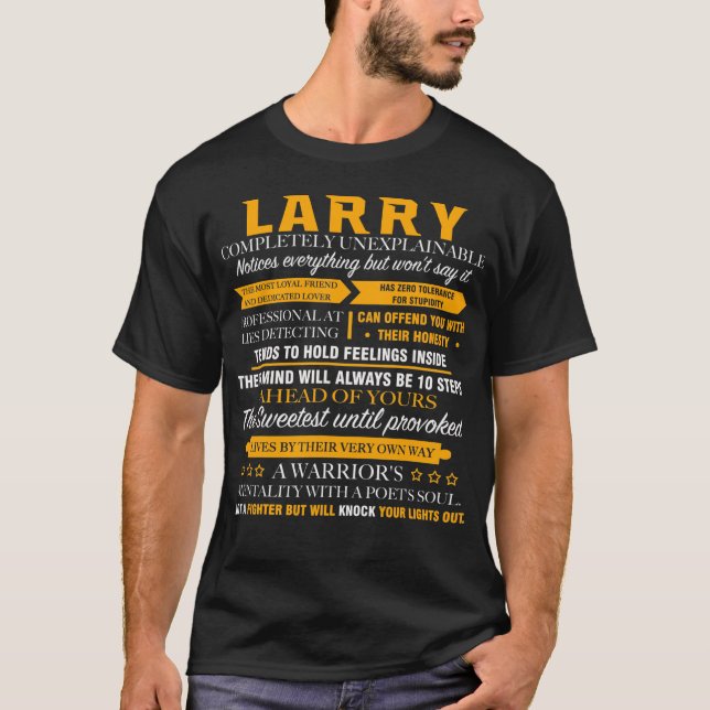 Camiseta Larry completamente inexplicável (Frente)
