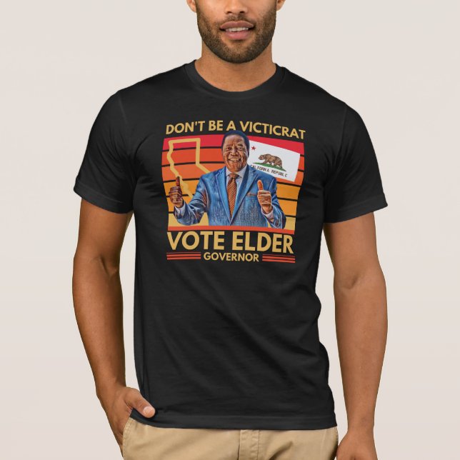 Camiseta Larry Elder para o Governador da Califórnia Victic (Frente)