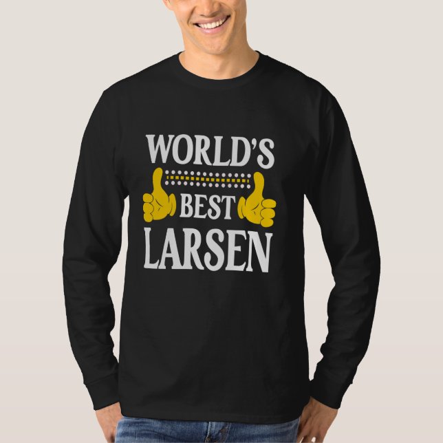 Camiseta Larsen Surname Team Family Sobrenome World é o mel (Frente)