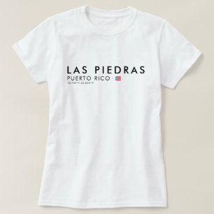 Camiseta Las Piedras Porto Rico   Coordenadas Tee