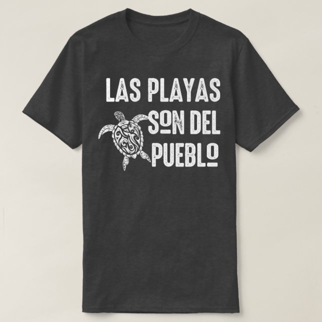 Camiseta Las Playas Son Del Pueblo Save the Beach Puerto Ri (Frente do Design)