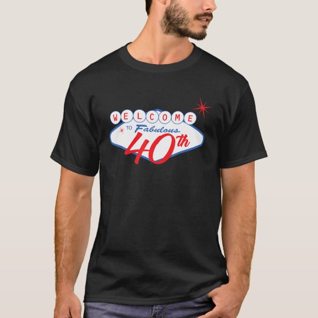 Camiseta Las Vegas aniversário de 40 anos T 40 Aniversário  (Frente)