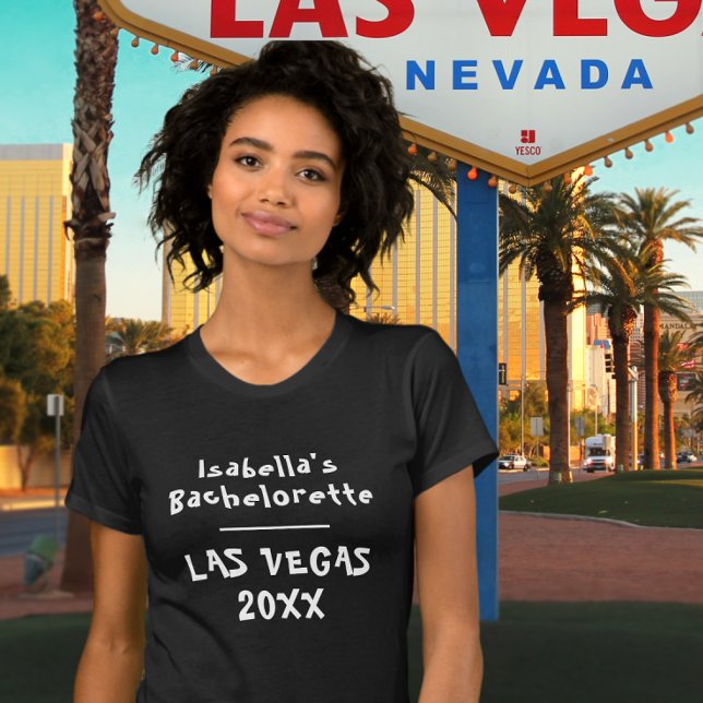 Camiseta Las Vegas Bachelorette Black Name (Las Vegas Strip)