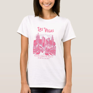 Camiseta Las Vegas Bachelorette Weekend rosa