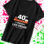 Camiseta Las Vegas Birthday Party - 40th Birthday In Vegas<br><div class="desc">Planning your 40th birthday in Vegas? This Welcome to Las Vegas sign style design is the perfect way for a 40 year old to celebrate with a birthday party in Vegas! Great for a girls' trip or birthday squad coming to Vegas for a weekend getaway or vacation. Features "40th Birthday...</div>