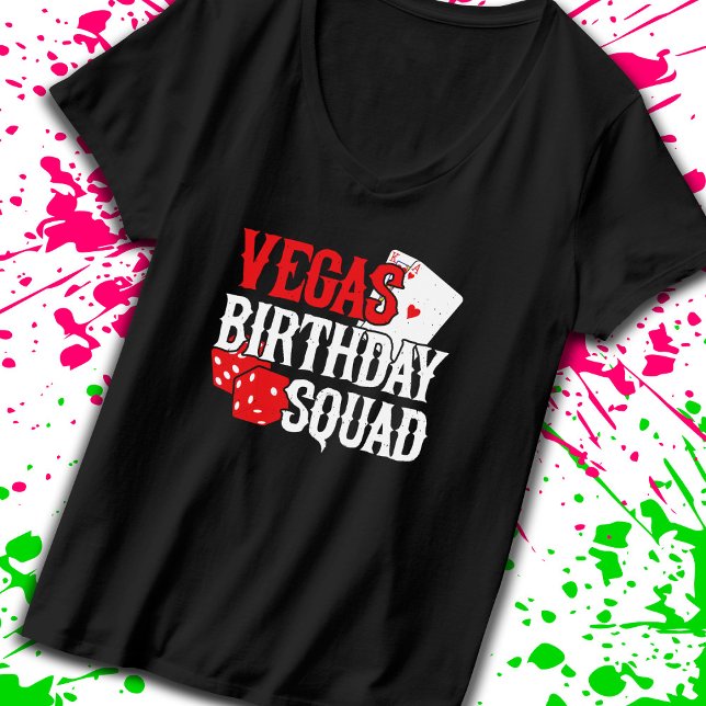 Camiseta Las Vegas Birthday - Party in Vegas Birthday Squad (Criador carregado)