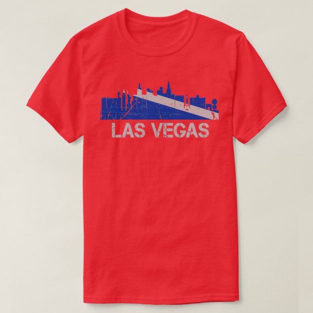 Camiseta Las Vegas Flag Skyline Nevada (Frente do Design)