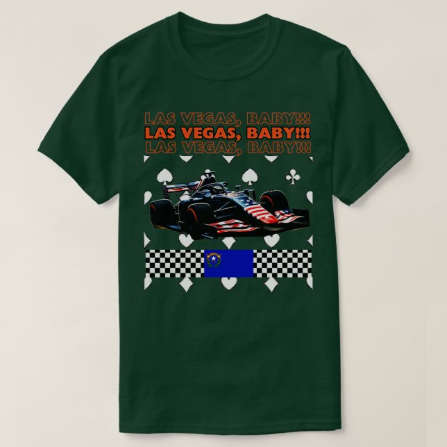 Camiseta Las Vegas Grand Prêmio Fórmula 1 Nevada EUA (Frente do Design)