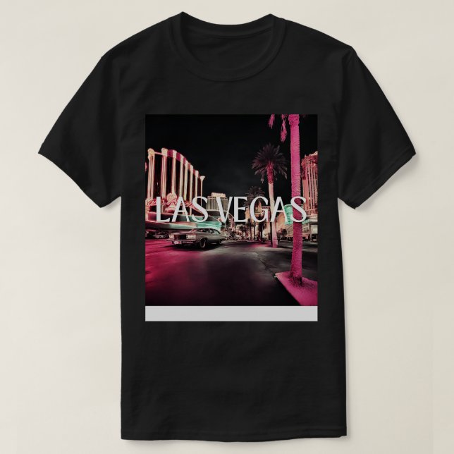 Camiseta las vegas retro street 80 (Frente do Design)