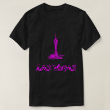 Camiseta Las Vegas Stratosphere Neon Rosa Sketch
