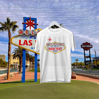 Camiseta Las Vegas Welcome Sign Your Text