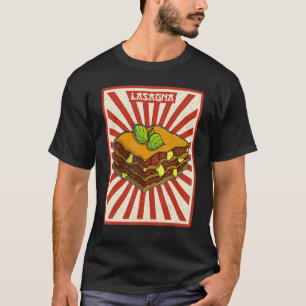 Camiseta Lasagna Pasta Itália Cuisine Comida Italiana