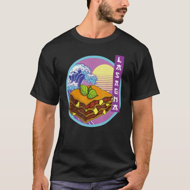 Camiseta Lasagna Pasta Itália Cuisine Itália Comida 4 (Frente)