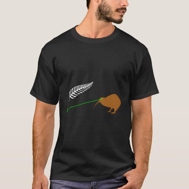 Camiseta Laser Kiwi Flag - Nova Zelândia Popular Choice (Frente)