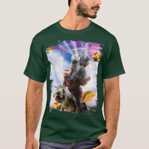 Camiseta Laser Olhos Espaço Guiné Suíno Gato Lata Dinoss