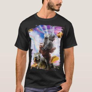 Camiseta Laser Olhos Espaço Guiné Suíno Gato Lata Dinoss