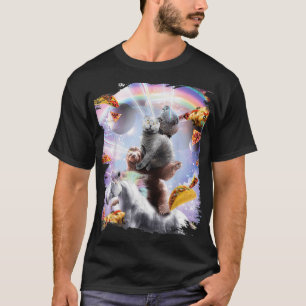 Camiseta Laser Olhos Espaço Guiné Suíno Gato Sloth Unico