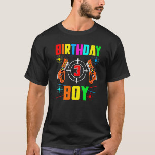 Camiseta Laser Tag aniversário de 3 anos Boy Indoor Laserta