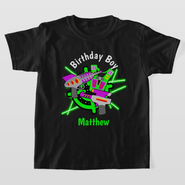 Camiseta Laser tag Birthday Boy shirt (Postura )