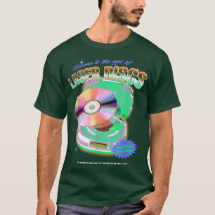 Camiseta LaserDisc Movie Night Video Vintage 80s 90s Tech M