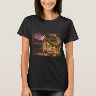 Camiseta Lasers americanos de Hat Flag