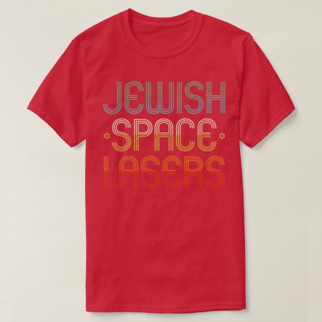 Camiseta Lasers espaciais judeus (Frente do Design)