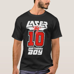 Camiseta Lasertag 10 Anos Aniversário Tag Laser Para Menino