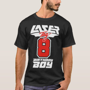 Camiseta Lasertag 8 anos Birthday Boy Laser Tag for Boys